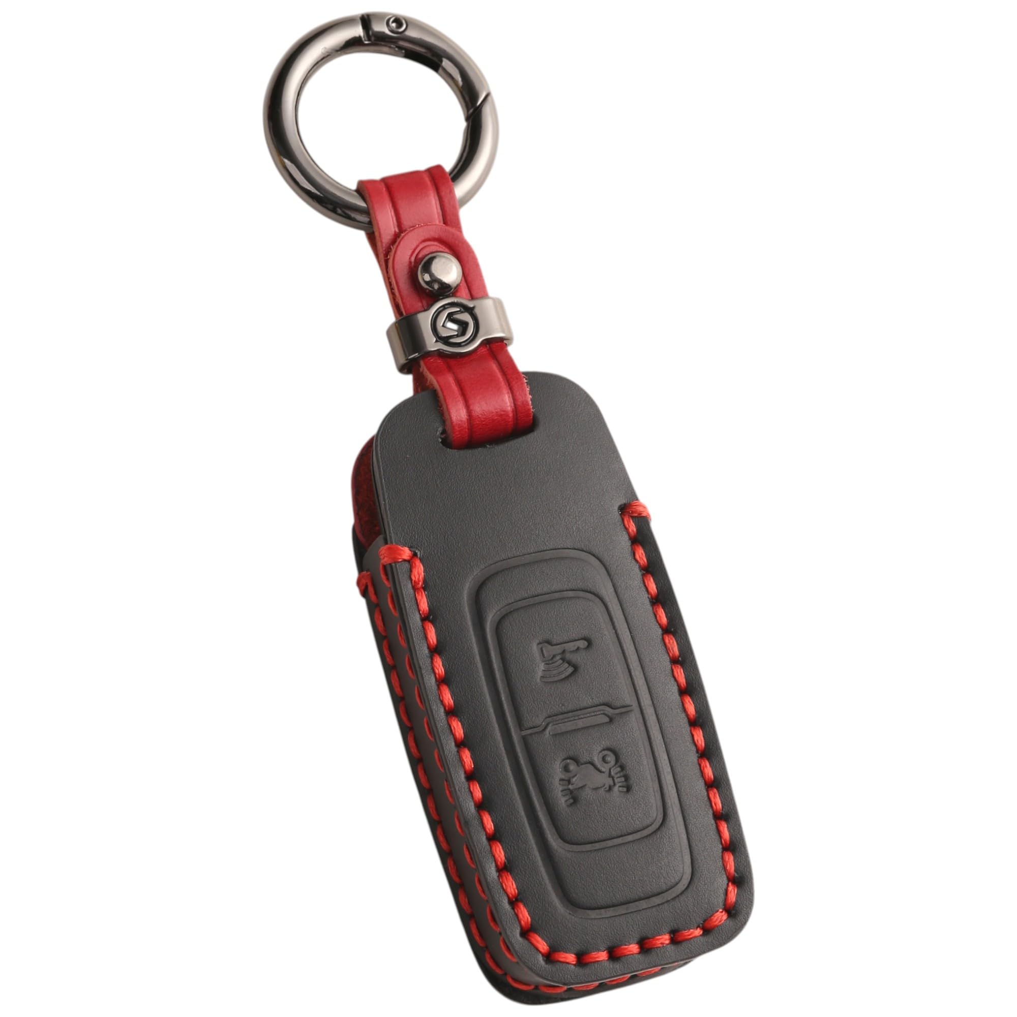 

[smasol] Compatible WR-V Key Cover, Freed, Genuine Leather, New Fit 4, Key Cover, Civic Small чорний