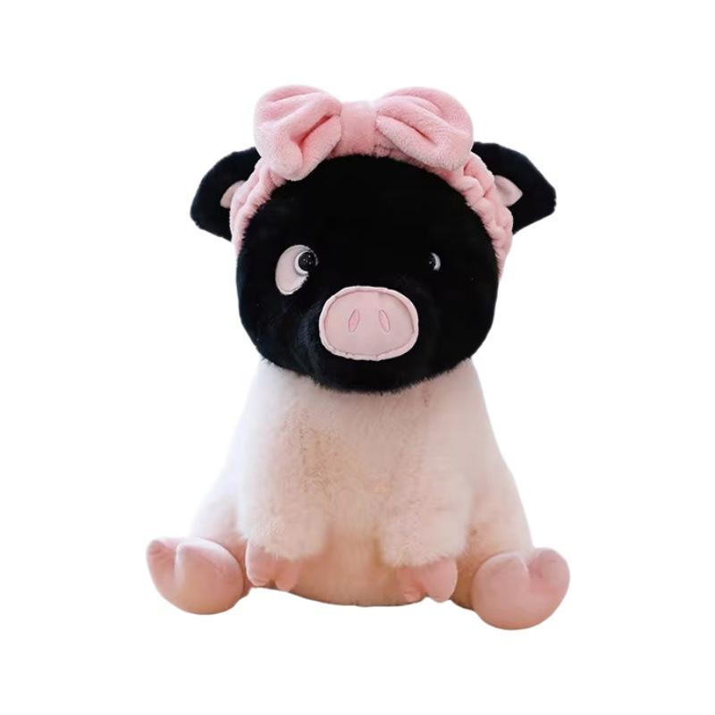 New Style of Little Black Pig Beautiful Doll Pillow Cute Pig Doll Plush Toy Girl Birthday Gift