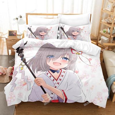 Kawaii Anime Puella Magi Madoka Magica gultas veļas komplekts, vienvietīgs dvīņu pilns "queen" izmēra gultas komplekts pieaugušo bērnu guļamistabas segas pārvalku komplekti