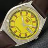 VINTAGE SEIKO 5 AUTOMATIC 6319A JAPAN MENS YELLOW COLOR DIAL WATCH A702701-1 R210-a702701