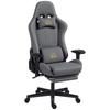Ergonomic Gaming Chair with 3D Armrests, Adjustable, Rollable Desk Chair with Lumbar Support, Grey