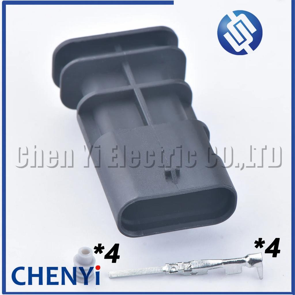 4 Pin Car Ignition Coil High Voltage Package Plug Connector Wire Harness For Rover Sonata Tucson 1-2296696-1 1-2203773-1