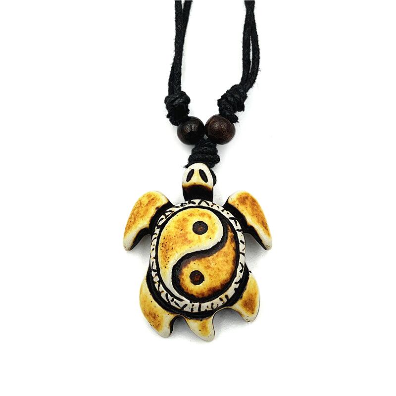 

Мужские резные ожерелья с подвесками в виде морских черепах, винтажные украшения в виде черепах, парное ожерелье as the picture