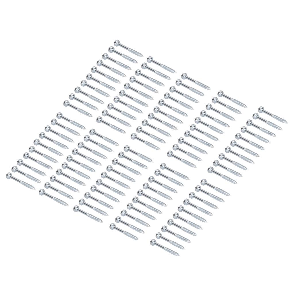 100Pcs Fine Thread Screws Carbon Steel Metal Cylindrical Self Tapping Drilling Accessories