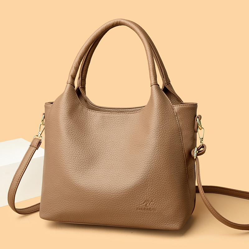 Designer High Quality Soft Leather Large Women 2025 Shoulder Bag Messenger Handbags Shopping Messenger Genuine Brand Women Bags