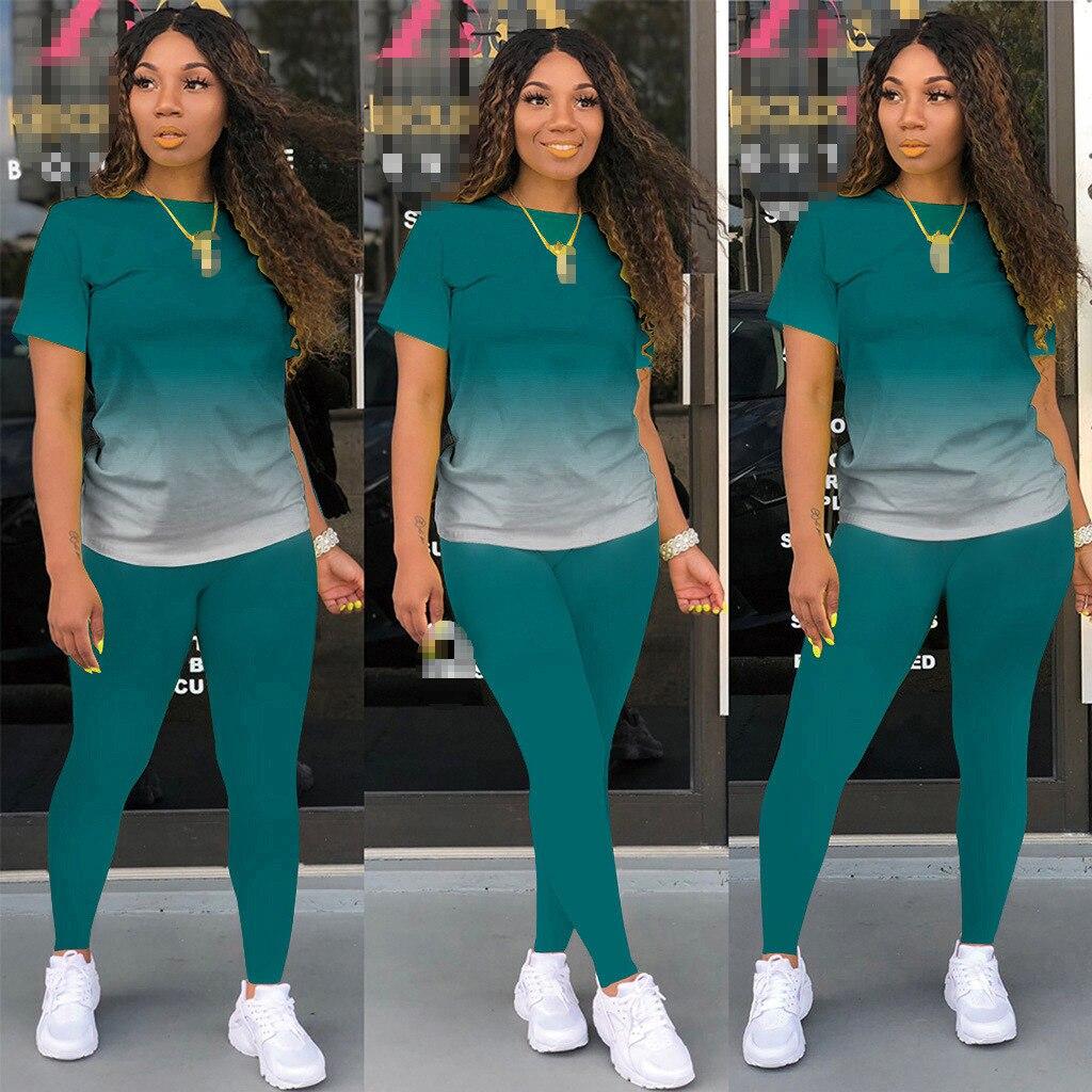 2-teiliges Set für Damen, zweiteiliges Set, Trainingsanzug für Damen, Sommerkleidung, Outfits