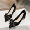 Designer Woman Shoes Crystal Pumps Low Heeled Party Bride Wedding Shoes Female Sequin Loafers Ladies Dress High Heels