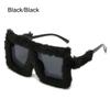 UV400 Ladies Shades Square Frame Soft Fur Ladies Sexy Shades Plush Sunglasses Punk Sun Glasses