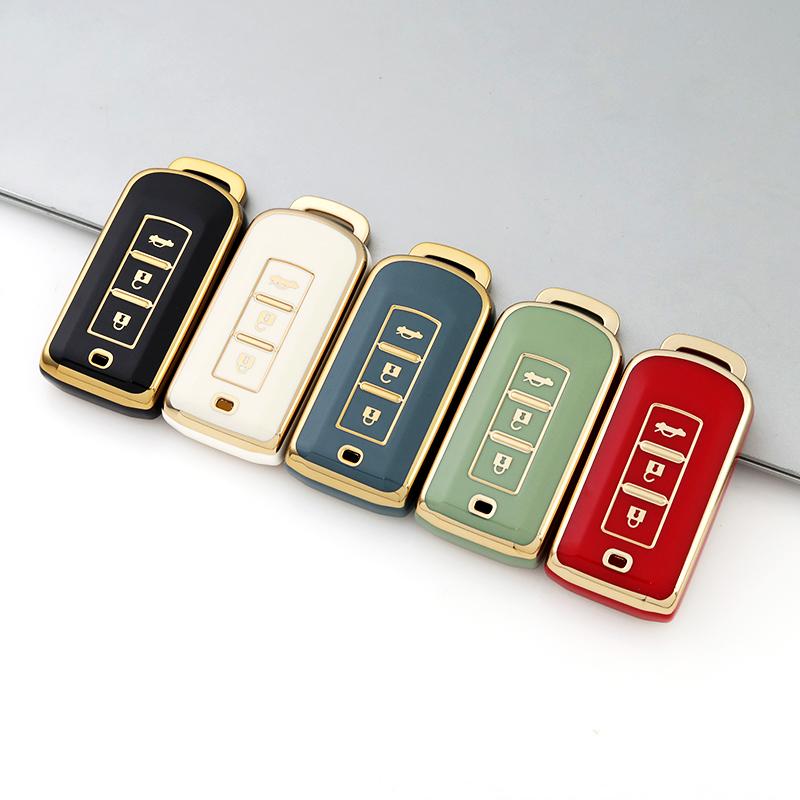 For Mitsubishi Lancer Eclipse Outlander Mirage Keyless Entry TPU Auto Keyless Protector Shell Fob Holder Smart Key Case Cover