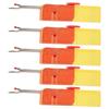 5pcs Folding Seam Rippers Steel Portable Thread Remover Seam Rippers Tool with Clear Hat for Sewing Crafting Yellow