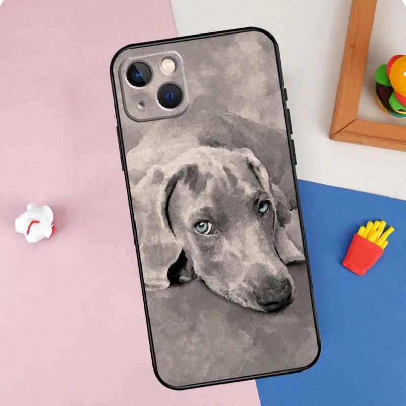 Apple Iphone15 Mobile Phone Case, Weimar Dog Mobile Phone Case, Painted Anti-Drop, Huawei Anti-Drop Mobile Phone Case.