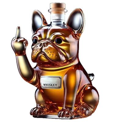 Funny French Bulldog Whiskey Bottle Whiskey Decanter For Pranks, Bar, Office & Home Decor Wine Cocktail Decoration Bottle Statue