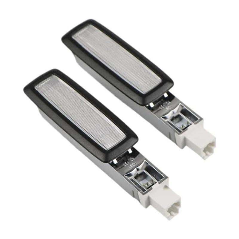 Car Vanity Mirror Light Housing, 2 Piece Interior Lamp Assembly 3ED947109A with Clip-In Base, Clear Lens, and Cabin Lighting