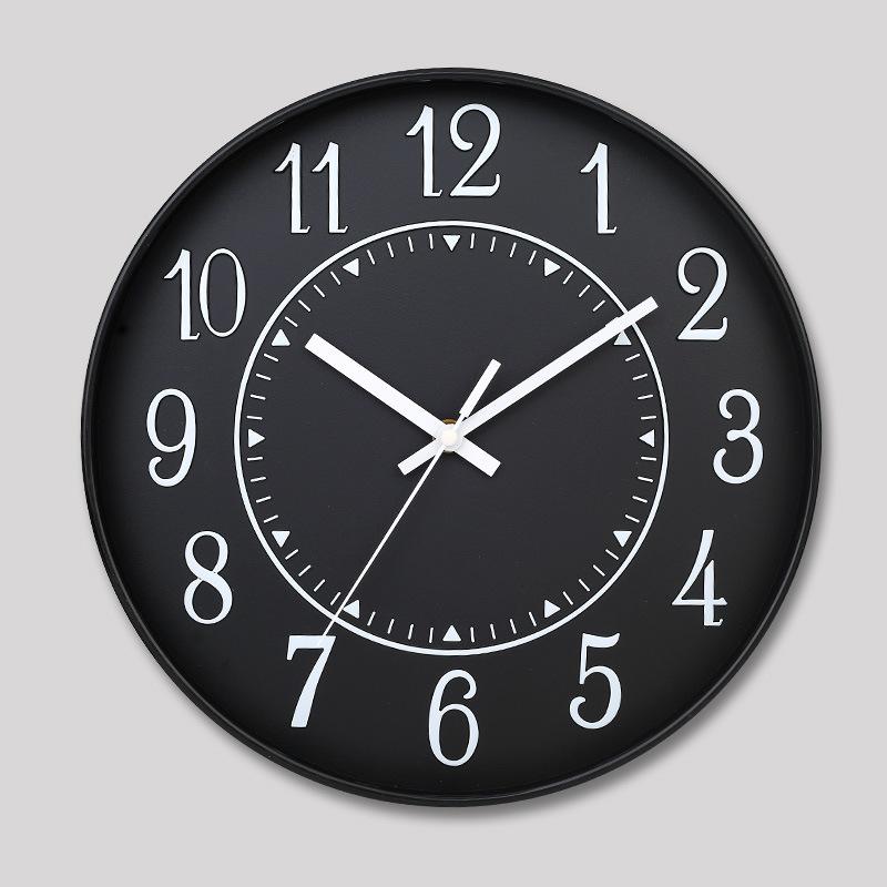 12 Inch 30CM Silent Wall Clock, Creative and Fashionable, Three-dimensional Digital Minimalist Clock for Home Living Room