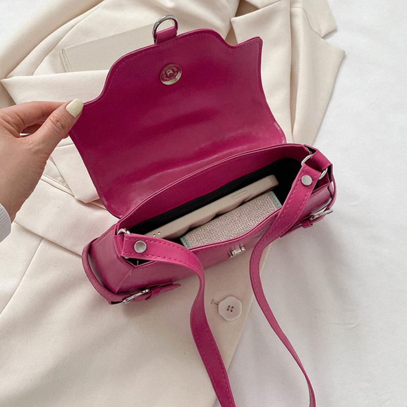 Französische Pendler-Achseltasche für Damen  Neue Vintage Personalisierte Motorradtaschen Luxus Designer Einfache Schultertasche