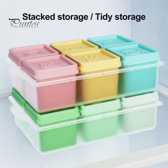 Freezer Safe Silicone Pods Food Grade Molds, Large Capacity 6 Compartments Meal Molds for Babies Prep Containers, Leak-proof Reusable Storage