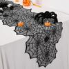 Halloween Table Runner, Tablecloth, Spider Web Dinner Table, Lace Spider Web Table Runner, Halloween Decoration, Table Cover, Halloween Party Decorati