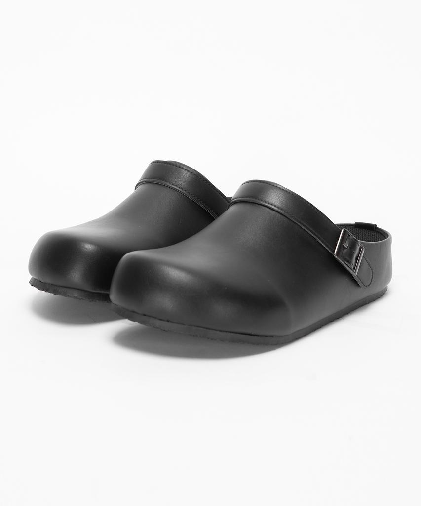 Analog Mood Mule Sandals Hybrid Classic Buckle Slippers (Black)
