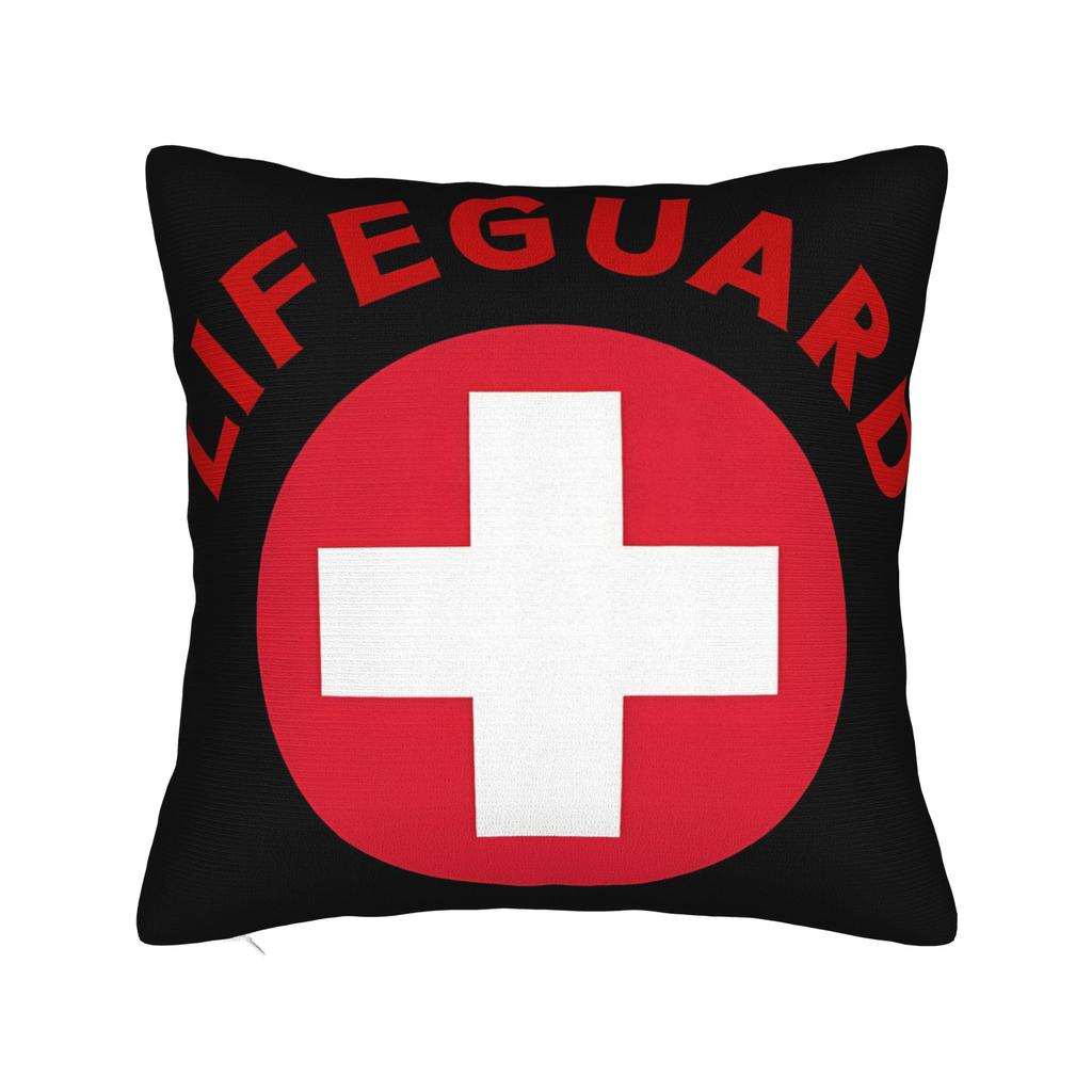 Lifeguard Red Logo Pillow Case Square Pillow Cover Kawaii Cushion Cover For Wedding Party Home Decor