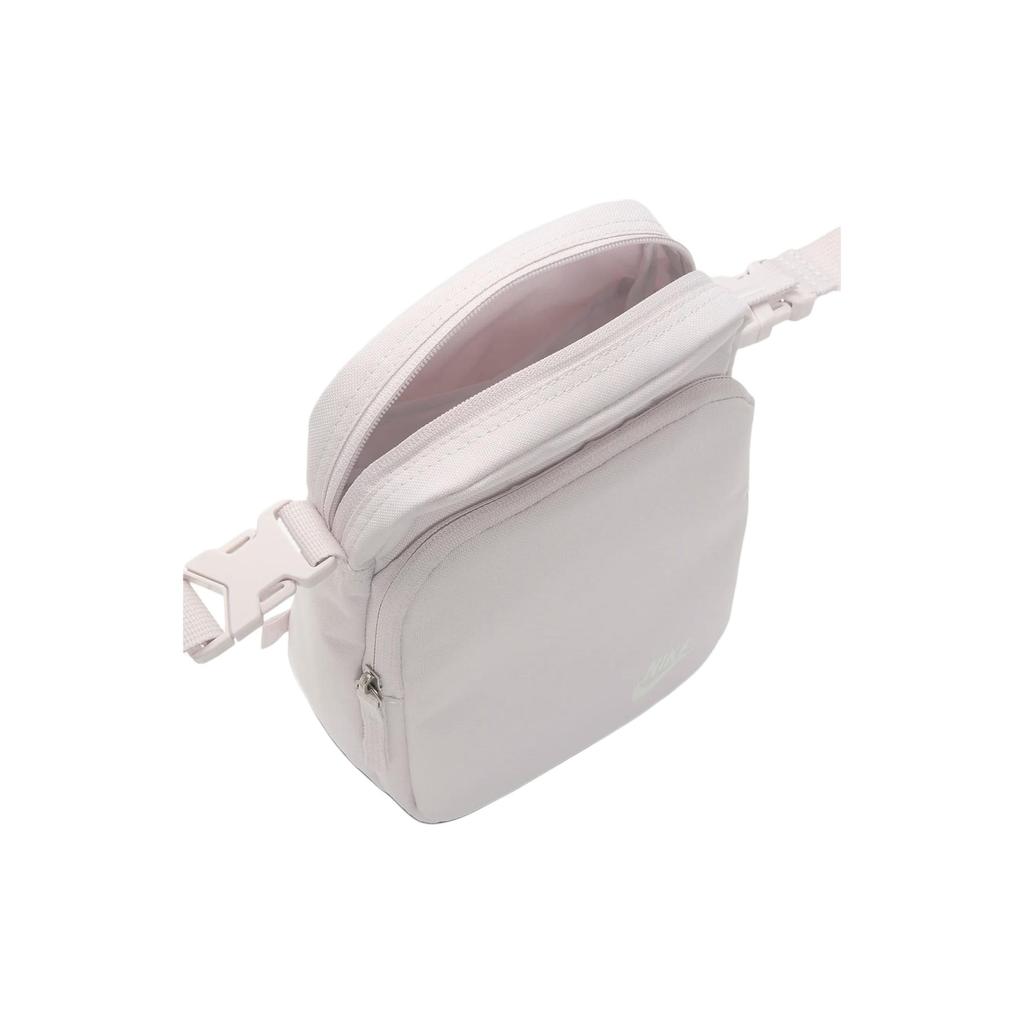 Nike Heritage Nylon With Polyester Crossbody Bag, Shoulder Bag Regular Unisex Platinum Purple & Peak White DB0456-019