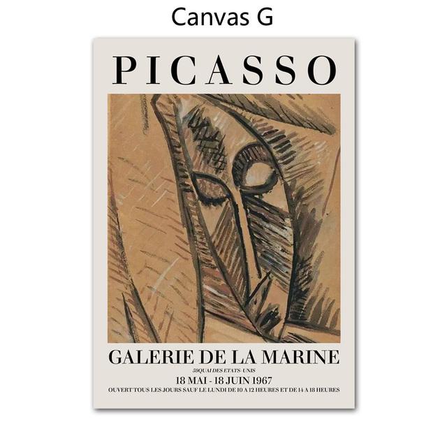 Artă de perete Picasso Linie abstractă Față Corpul uman Galerie de pictură pe pânză Postere nordice și printuri Poze decorative pentru camera de zi fără cadru