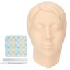 Silicone Head Model Simulation Soft Reusable Silicone Mannequin with Ruler Pen for Eyebrow Tattoo
