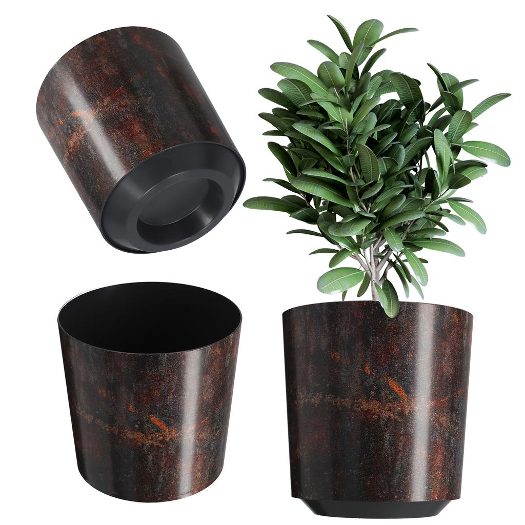 KADAX Flowerpot Cover for Flowerpot Rusty Flowers 19x20cm