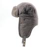 Winter Velvet Thickened Embroidery Warm Lei Feng Hat Flip Lamb Wool Outdoor Riding Windproof Hat Cold Ear Protection Hat