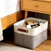 Scandinavian Style Storage Baskets Cotton Linen Fabric Practical for Home Decors and Efficient Organization In Various Rooms