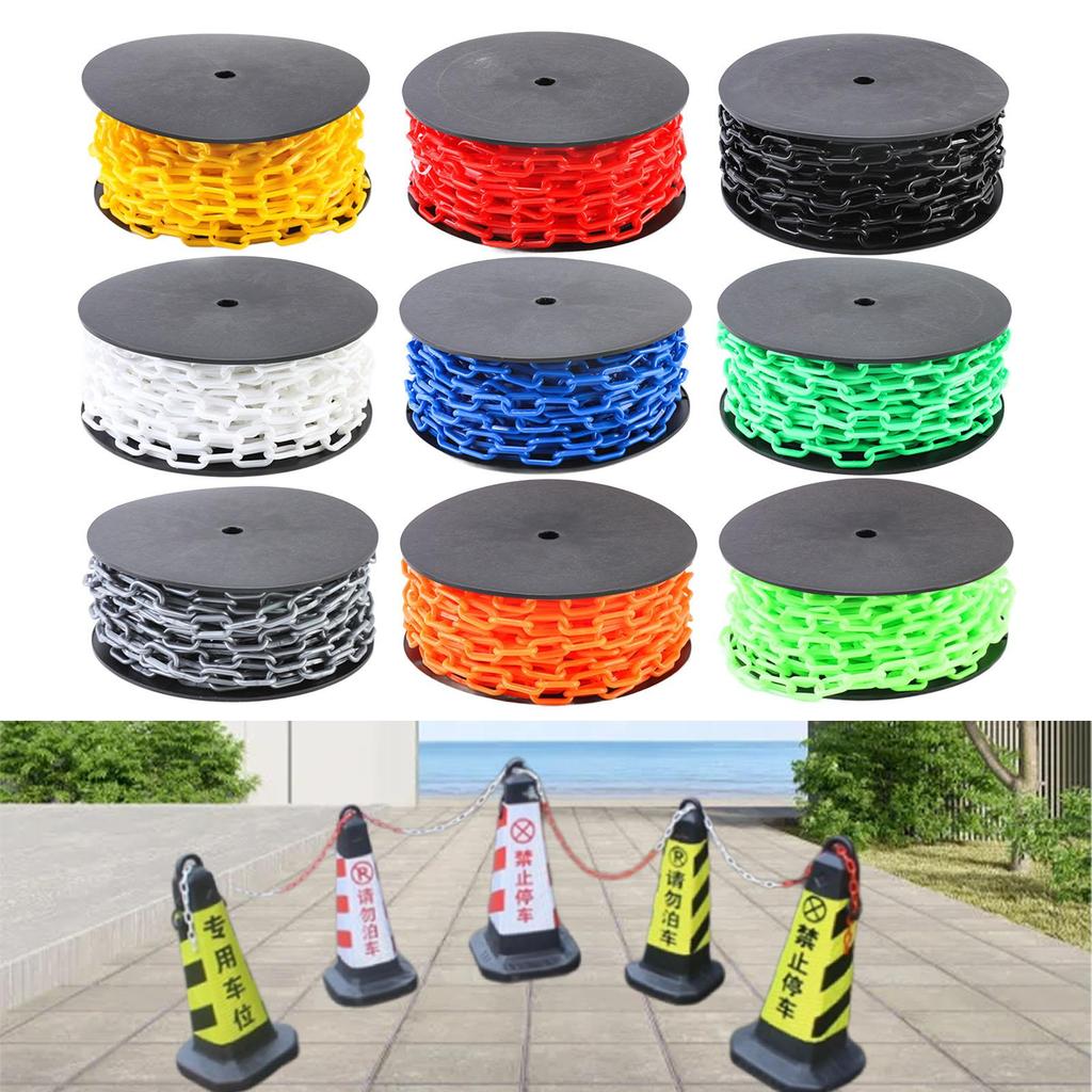 Plastic Chain Links Lightweight Prop Chain High Visibility Safety Barrier Chain
