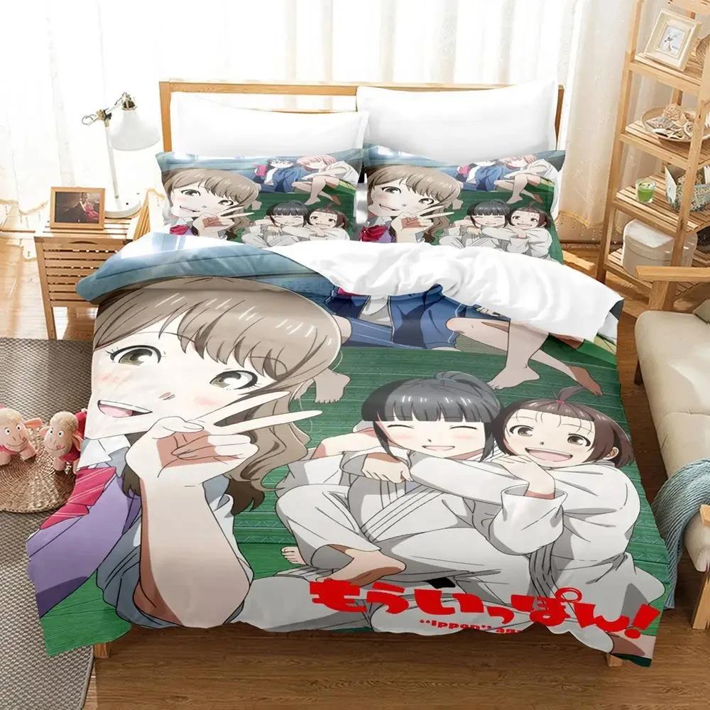 Anime Mädchen Ippon Again Bettwäsche Set Bettbezug Bettset Steppdecke Kissenbezug Bettdecke King Queen Größe Jungen Erwachsene Bettwäscheset