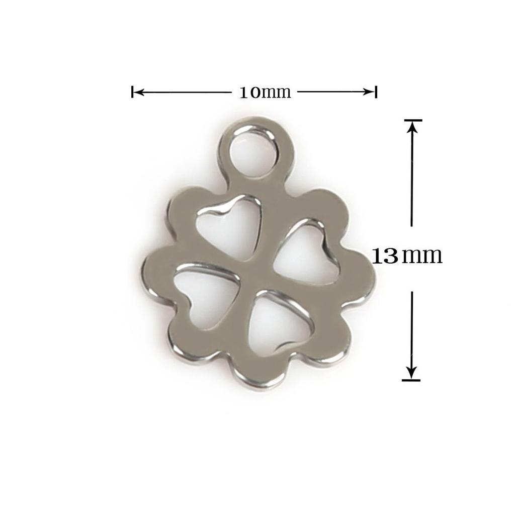50Pcs Geometric Pendant Stainless Steel Charms For Women Kids Necklace Bracelet DIY Jewelry Making Accessories