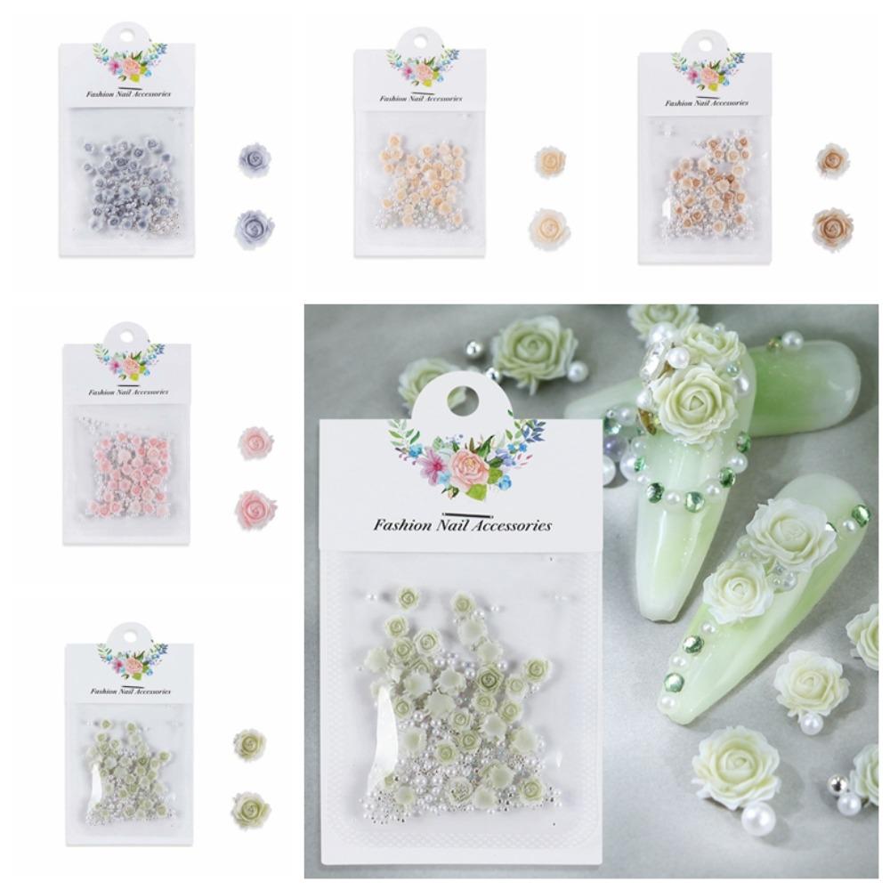 

DIY Nail Charms Steel Ball Nail Beads Manicure Ornaments Pearl Nail Accessories Valentine Day