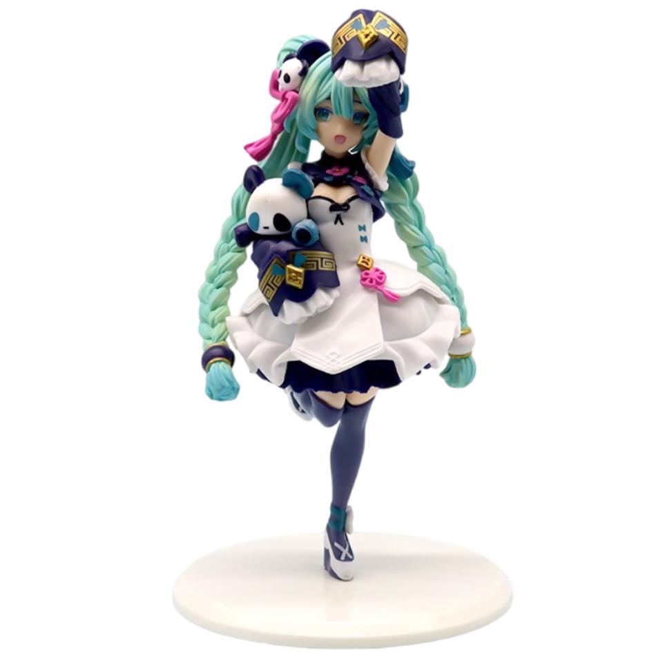 20CM Anime Hatsune Miku X Cinnamoroll Figure Anime Peripheral Collectible Models Decorative Decorations Children Kawaii Gift