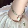 Antique Green Bead Cool Bracelet, Retro Chinese  Fashion, Light Luxury, High-sensitivity Butterfly Bracelet