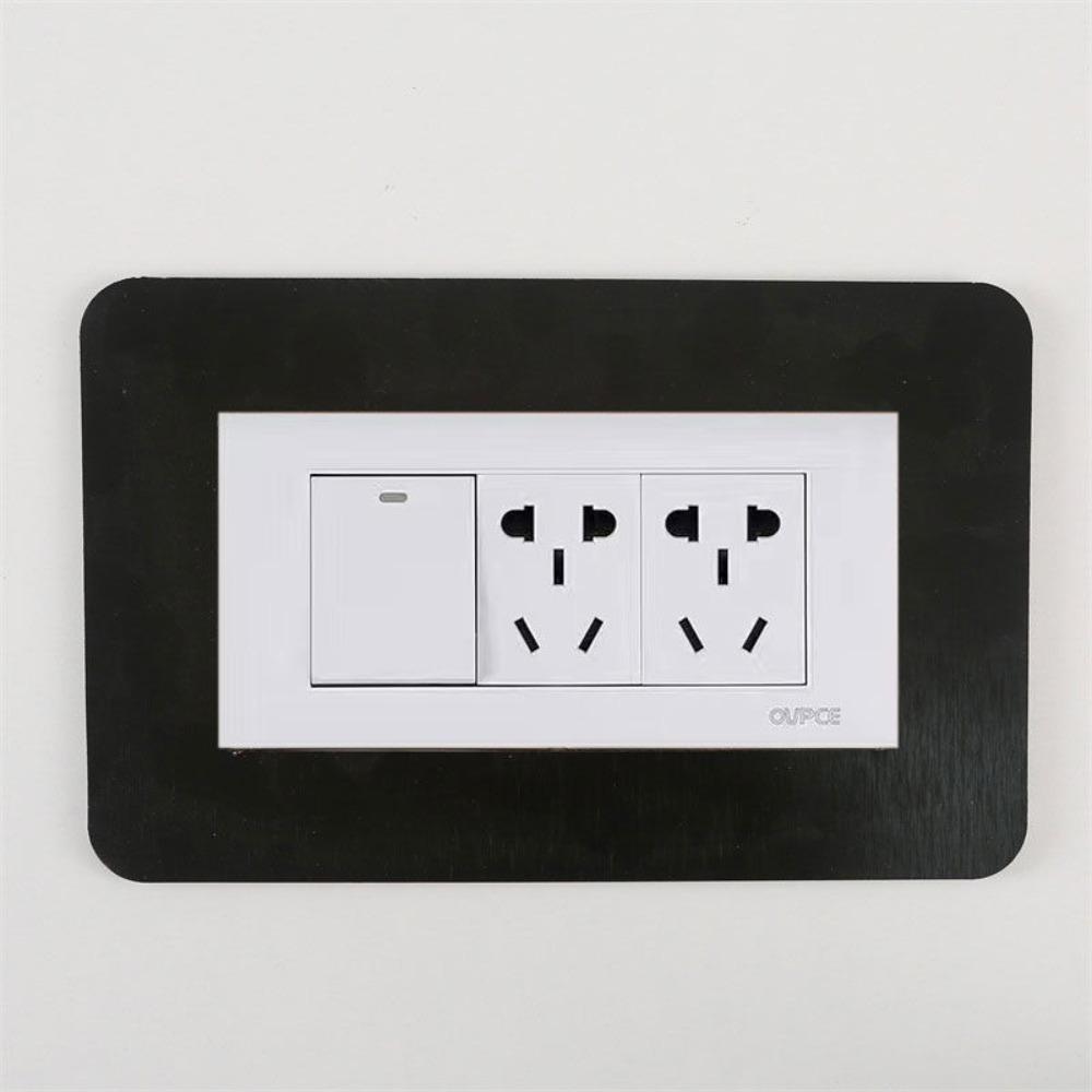 Dustproof Socket Frame Cover Anti-Dirty Acrylic Wall Decor Home Wall Renovation