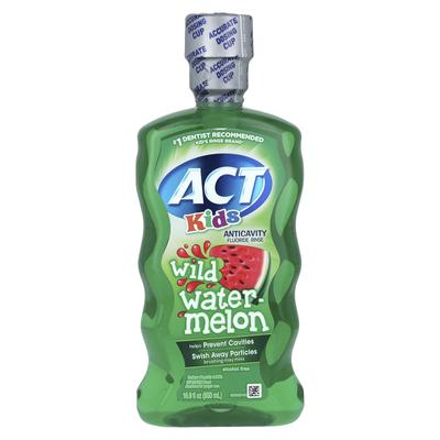 Fluoridhaltige Mundspülung für Kinder zur Kariesprävention, Wildwassermelone, 500 ml (500 Ml)