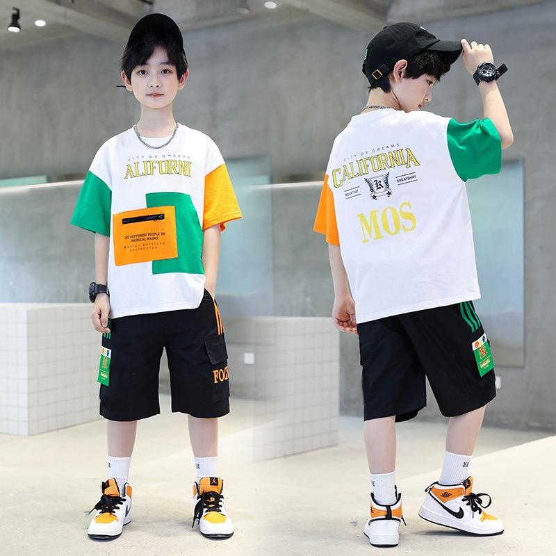 Children's clothing boys' summer set new summer fashion