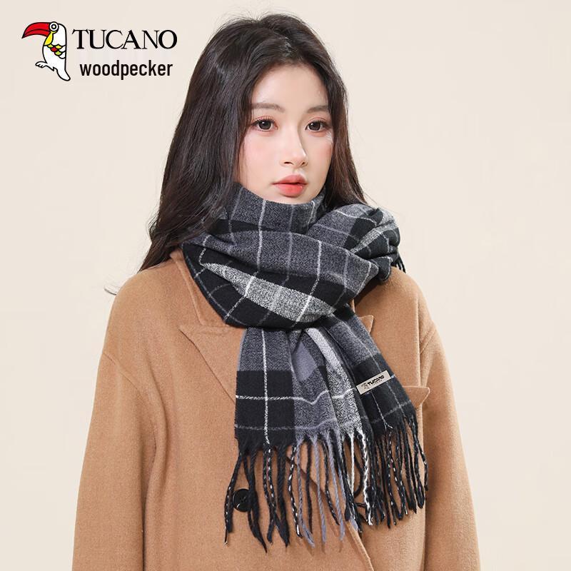 Specht Damen Schal mit Karomuster Imitation Kaschmir