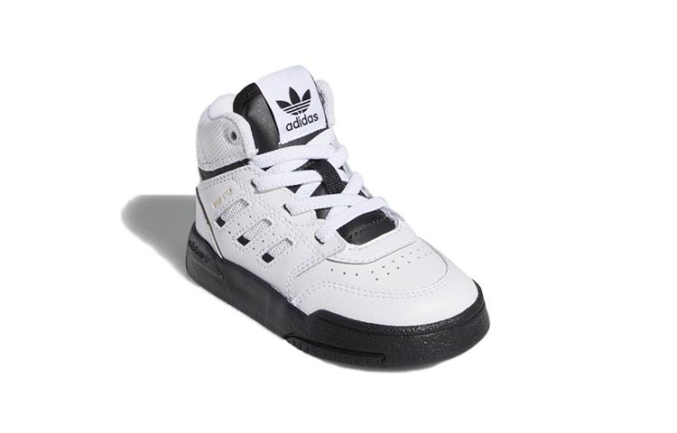 Kids' Sneakers Adidas Originals Drop Step Slip Resistant And Breathable High top Toddler Shoes White Black
