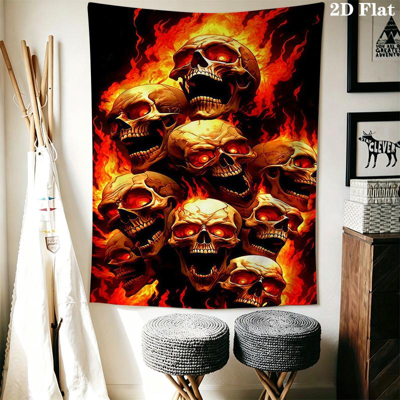 Dark Reaper Tapestry Gothic Grim Reaper Wall Hanging Tapestry Wallmounted Fashion Print Work Of Art Background Wall Hanging Cloth