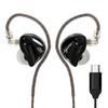 Fones de Ouvido Monitor In-Ear CCA Xyrra com Driver Duplo, Fones IEM de Alta Fidelidade 1DD+1BD, Som Nítido de Alta Fidelidade e Graves Profundos, Fones de Ouvido para Jogos com Fio para