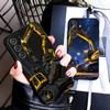 Excavating Machinery Cool Soft Phone Case for Samsung Galaxy S26 S25 Edge S24 Ultra S23 Plus S22 S21 FE S20 Black Cover Back She