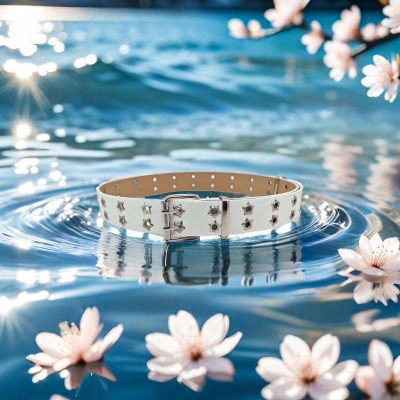 

Харадзюку Y2k Элегантный Современный Панк Темный Модный Дизайн Пояс на Талию с Двойной Металлической Пряжкой StyleD