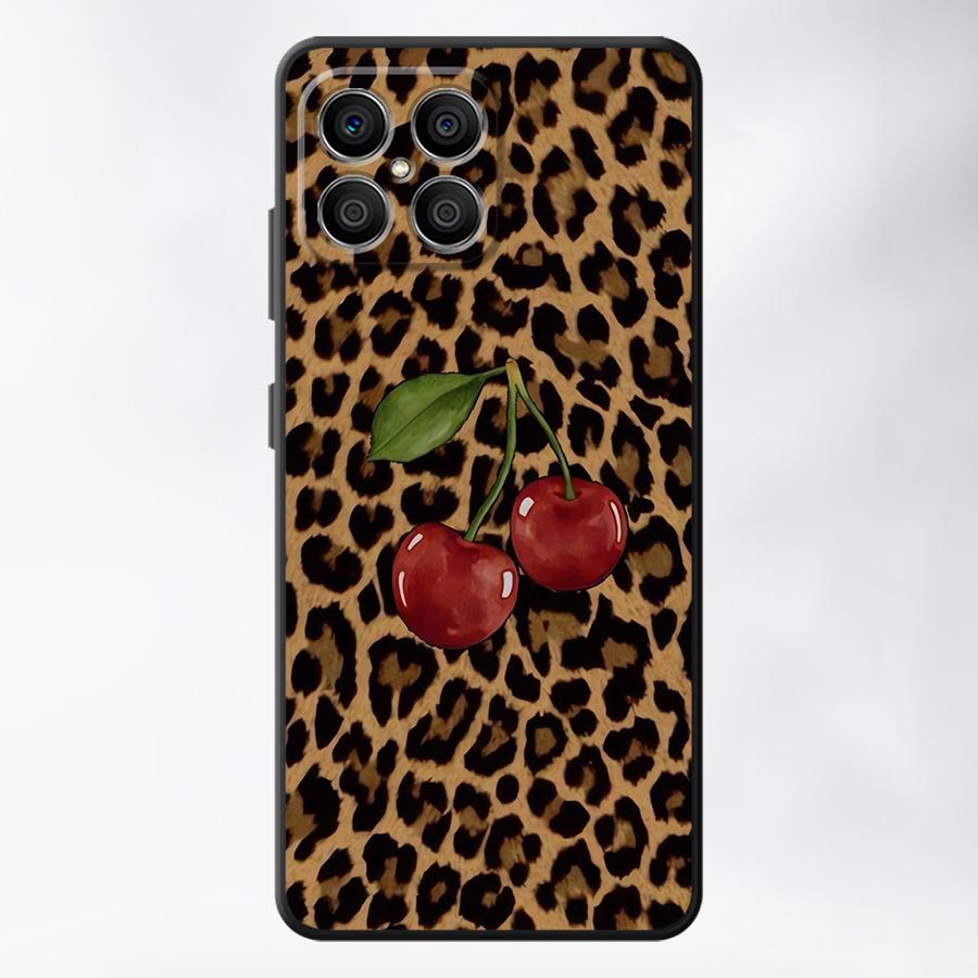 Funda Phone Cover Case for Huawei P20 Lite 2018 P30 P20 Pro P20 P40 Lite P Smart 2019 Leopard Cherry