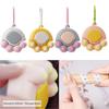 4 Rotating Beads Cat Claw Measuring Tape Lovely Appearance Soft Tape Measure  Backpack Accessory