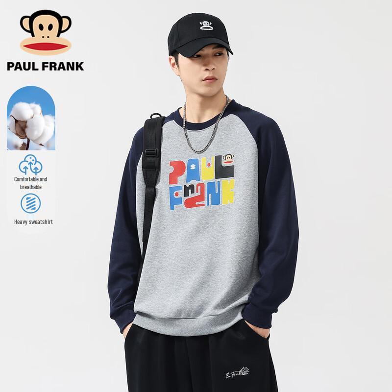 

Paul Frank Men s Colorblock Raglan Crewneck Sweatshirt S