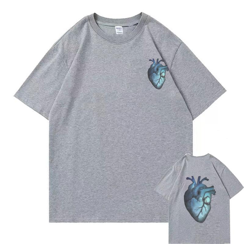 Le Monde Chico Album Tshirt PNL French Rap Band T Shirt QLF Heart Graphic Print Tshirts Men Women Hip Hop Oversized T Shirts