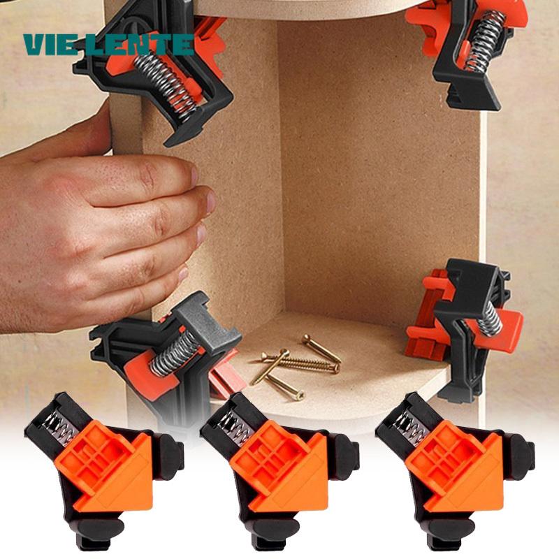 

2/4pcs 90 Degree Corner Clamps for Woodworking, Fast Adjustable Quick Spring Loaded Woodworking Clamps,Cabinets,Photo Framing 2pcs