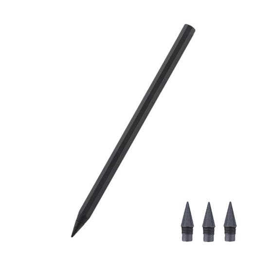 Metalowy Ołówek do Pisania z Wielokrotnego Użycia Metalową Końcówką Nie Wymaga Tuszowania ani Ostrzenia Płynnie Piszący Długopis na Tarcie dla Architektów Artystów Wygodny Uchwyt Ołówek